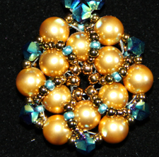 pendant pearls gold turq